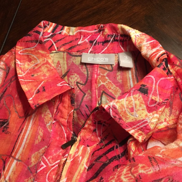 Chico Blouse. Zip up. - Picture 3 of 3